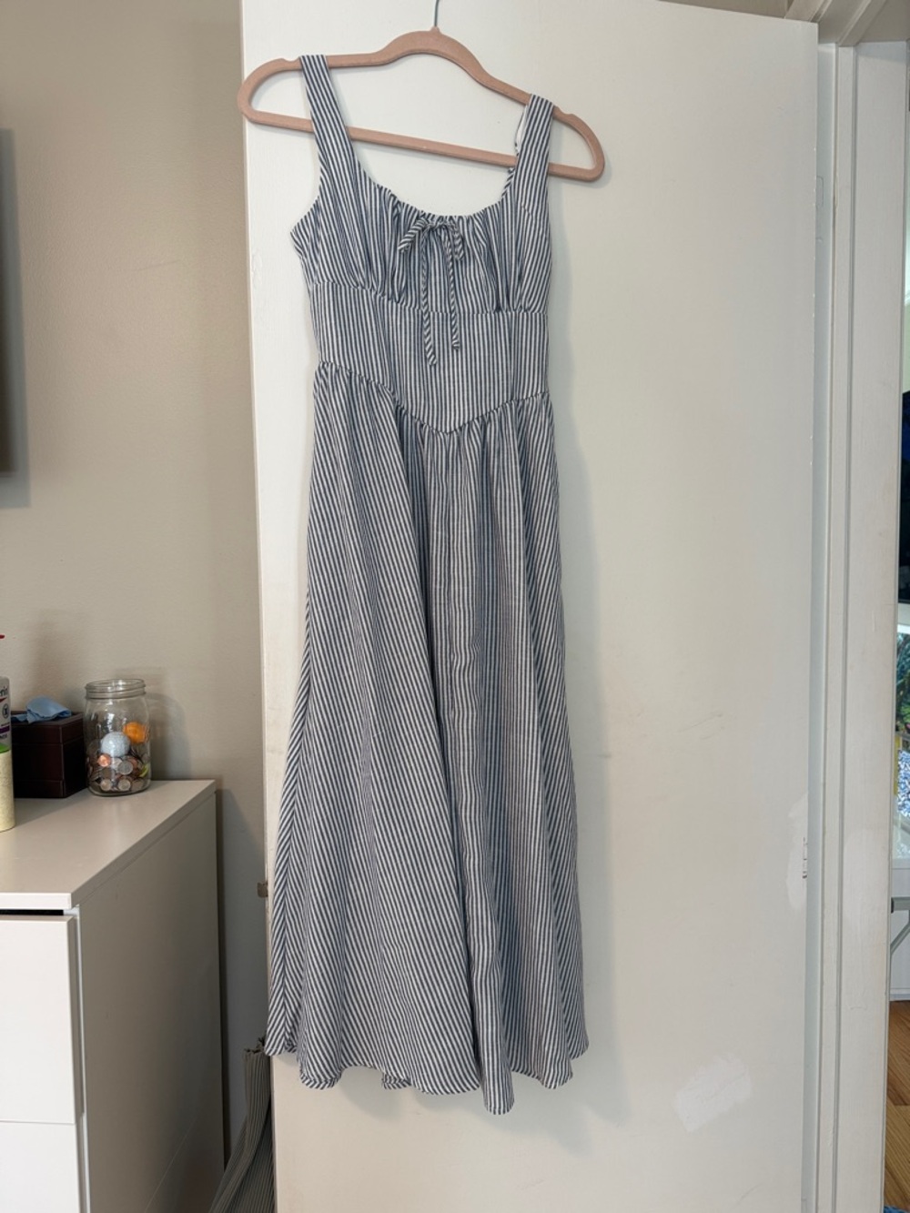 Striped Maxi dress- Blue/White